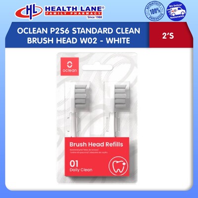 OCLEAN P2S6 STANDARD CLEAN BRUSH HEAD W02 - WHITE (2'S)